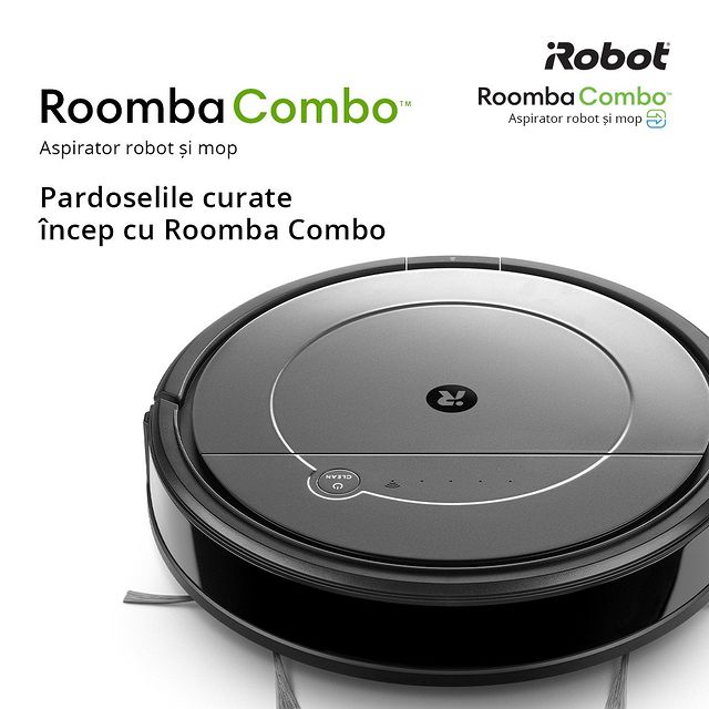 Curățenia îți ocupă adesea timpul liber? 

Roomba Combo vine în ajutorul tău și poți lăsa în seama lui atât aspirarea, cât și ștergerea pardoselelor. ✅

Vezi mai multe detalii aici - https://bit.ly/3Bqq0L1 

 #cleaning #cleaninghacks #cleanhouse #cleanhome #curatenie  #cleanhouse #aspirator #irobot #roombacombo