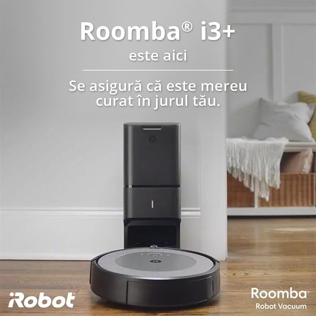 Lasă aspiratorul Roomba ®i3+ să se ocupe de curățenie, cât tu te relaxezi. 

Printre funcțiile sale se numără: 
✔️ Filtrul Aeroforce – aspiră și cele mai fine particule de praf 
✔️ Golirea automată a coșului de gunoi în stația de curățare CleanBase ™
✔️ Control prin aplicația mobilă iRobot HOME

 #cleaning #cleaninghacks #cleanhouse #cleanhome #curatenie  #cleanhouse #aspirator #irobot #roombai3plus